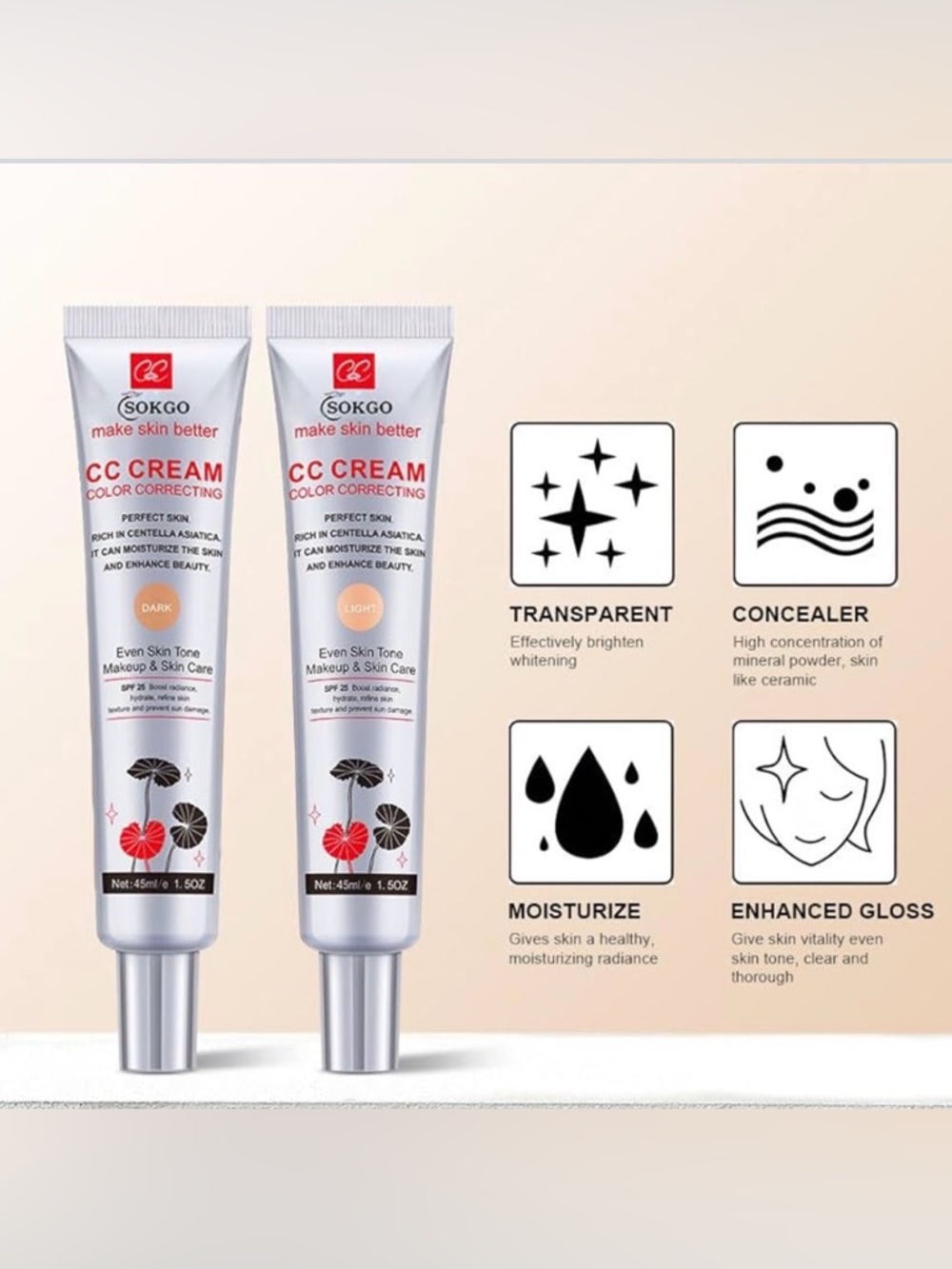 Korean Beauty CC Cream Color Correcting - Light - Picture 4 of 7